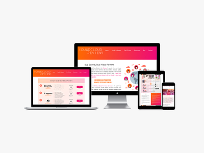 Social Media Websites marketing pink responsive social media ui ui design ux webdesign