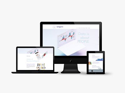Kirigami Data Branding & Website redesign branding data identity ui visual visualisation webdesign