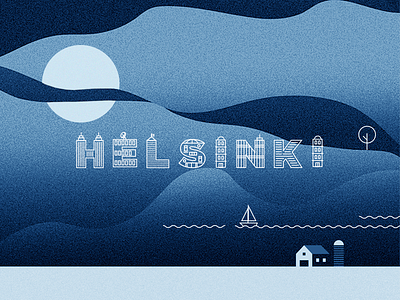 Helsinki autumn mode blue mixed materials typography