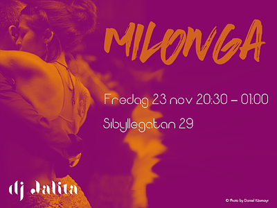 Milonga flyer dance flyer tango