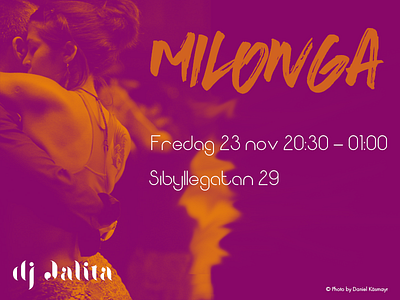 Milonga flyer