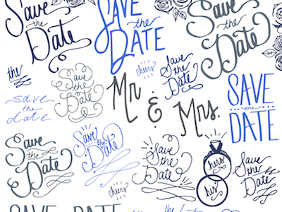 Hand-Drawn Vector Art hand drawn illustrated lettering vector wedding