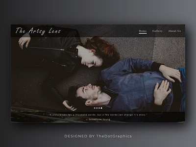 The Artsy Lens | Beautiful Photography Landing Page art branding design graphic design landing page logo minimalist photography photoshop photostudio typography ui ux website website design