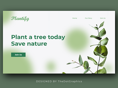 Plantify | Minimalist Landing Page Design art design landing page logo minimalist minimalist design nature plantation plants ui ux website website design wild