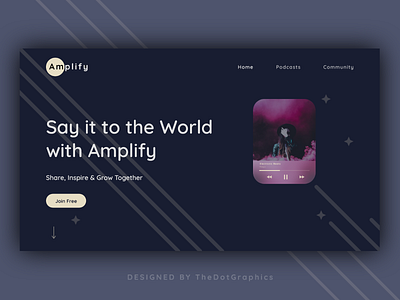 Amplify | Podcast Website Design Concept