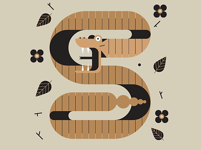 Snakes in the grass animals color flat minimal snake snakes tattoo tattoo flash vector