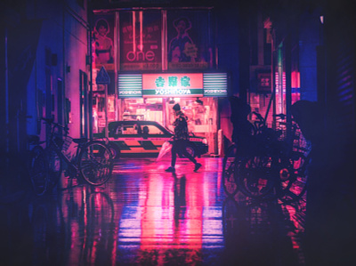 Cyberpunk | Seoul city cyberpunk design editing editing photo effect neon night photography photoshop seoul shop street woman