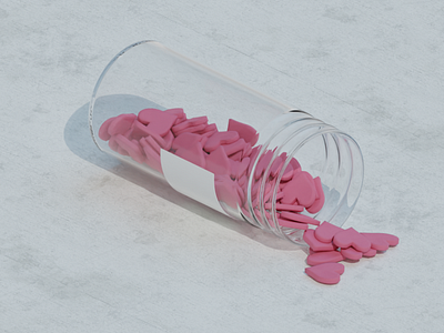 Love Pills 2 3d abstract blender illustration isometric love lovely pills render