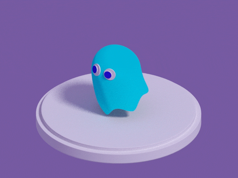 Ghost Loop 3d animation blender pacman