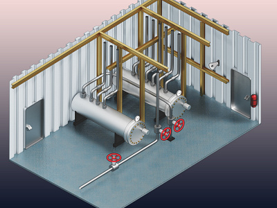 Pipework zone 3d 3d art 3d illustration blender blender3d illustration isometric