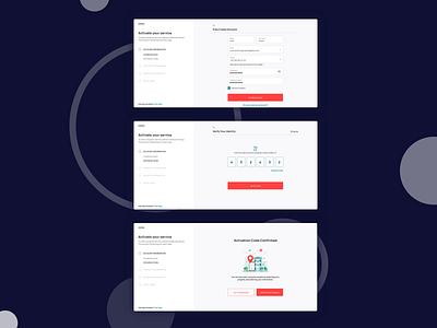 Create Account & Activation Code activate activation code confirm confirmed create create account create new design login phone number registration registration form registration page sign in signup step by step steps ui ux