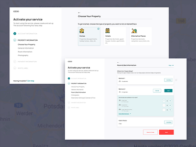 Marketing and Reporting Tool - Registration Pages create create account design estate home hotel hotel booking information login marketing room sign in signup step by step steps tool ui ux
