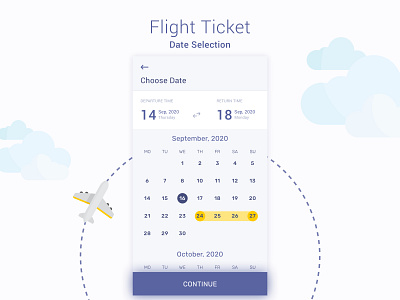 Flight Ticket Date Selection
