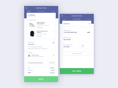 eCommerce Cart & Payment checkout design ecommerce app ios mobile mobile ui order payment ux