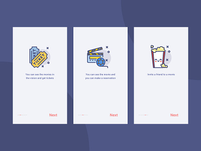 Mobile App Get Started booking cinema design get started mobile mobile ui ui