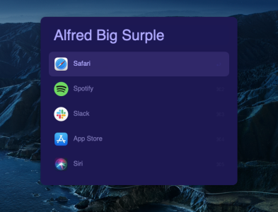 Alfred Big Surple alfred big sur blurple purple theme