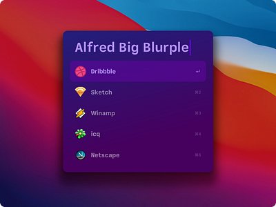 Alfred Big Blurple alfred app blurple theme