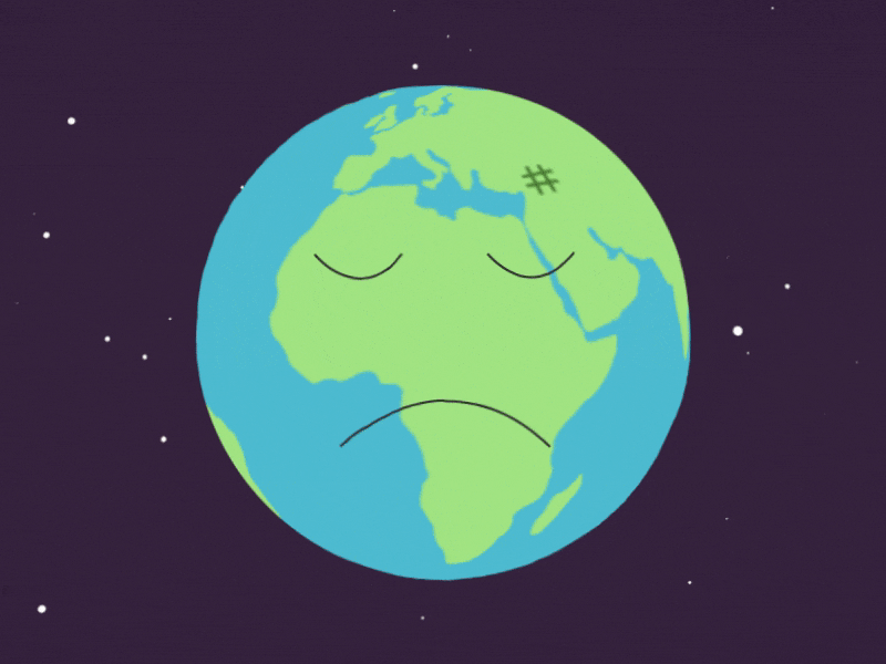 Happy Earth Day animation earth plaster