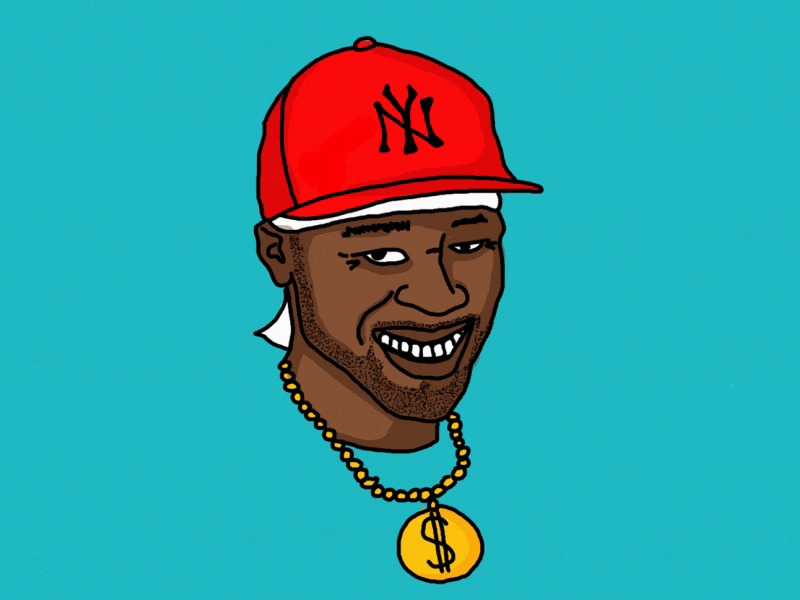 Fiddy 50 cent animation character wink