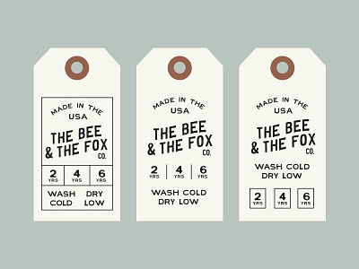 The Bee & The Fox label logo tag typography