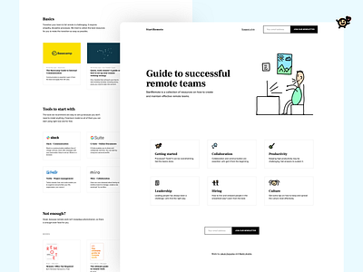 Webdesign with illustrations - remote work resources