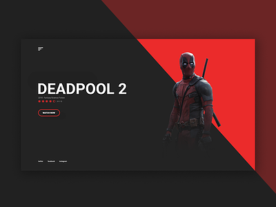 Deadpool 2 - movie landing page concept interaction landing ui ux web webdesign website websites