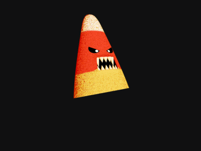 Evil Candy Corn animation candy candycorn design ghost halloween horror spooky sweet