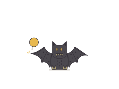 Bat 'n' Ball 2d after effects animation bat character gif loop