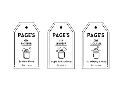 Gin Favours Labels alcohol design gin illustration logo vector wedding