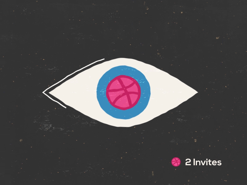 2 Invites animation design dribbbleinvites dribble eye invite invites vector