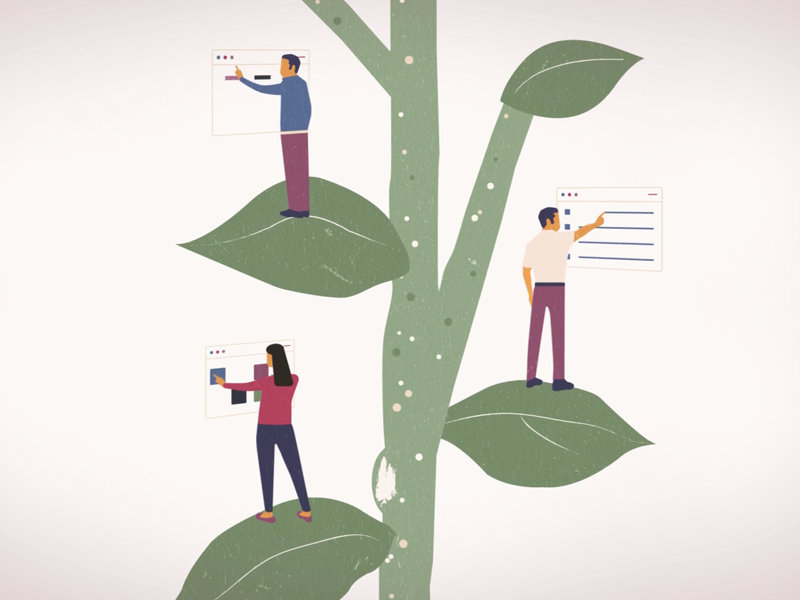 GROW Model plant design illustrator flat design illustration vector