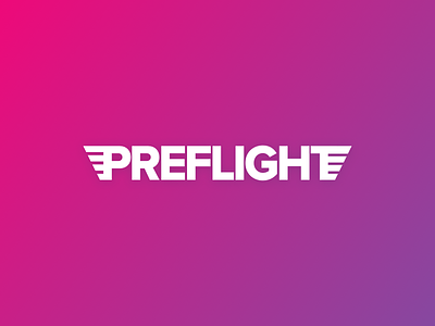 Preflight Wordmark branding logo logotype minimal modern wordmark