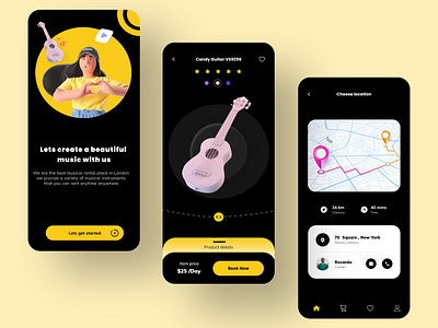 Music Rental Application design graphic design mobile app mobile app design mobile app ui ui ux