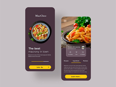 MacChee Food App User Interface design design mobile app mobile app design mobile app ui design uiux ux ui design