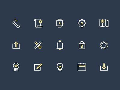 Miscellaneous Icons brand design icon set icons illustration lines phone responsive time vector web website