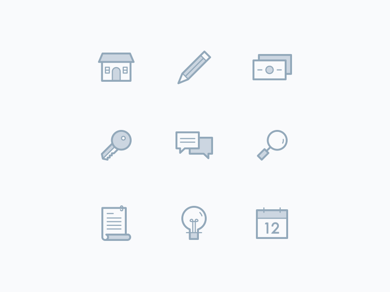 Icon Set (Money Saving Hub) brand design gif icon set icons illustration money responsive saving vector web website
