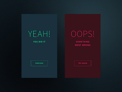 Daily UI #011 Flash Message (Error/Success) 011 daily ui flash message ui ux webdesign