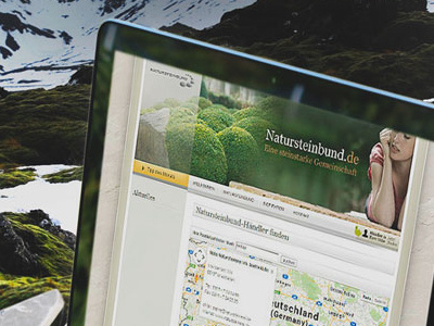 Natursteinbund corporate website ui webdesign