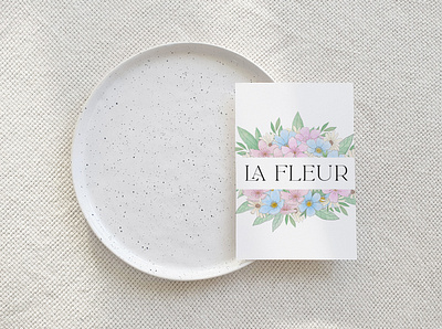 Floral card design bouquet brand branding card card design design designer floral flowers font graphic illustration pastel script styling template typography watercolor