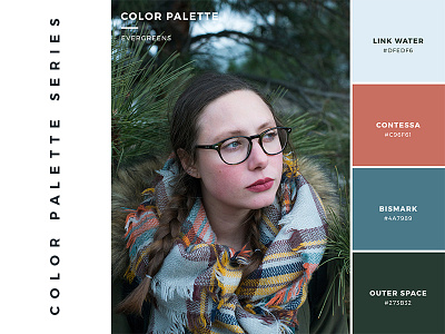 Color Palette: Evergreens color color palette color theory colour palette photography portrait series