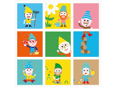 Illustration "Nains De Jardin" child enfant gnome illustration kid nain