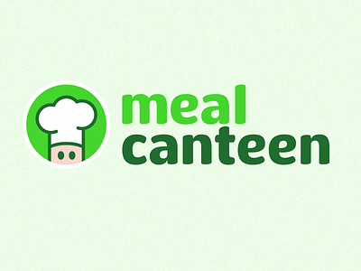 Meal Canteen logo app branding canteen chef food green hat kitchen logo meal mobile web