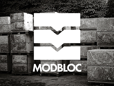 Modbloc Visual ID branding construction design identity logo wall