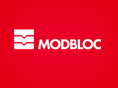 Modbloc Logo H Dribbble branding construction design identity logo wall