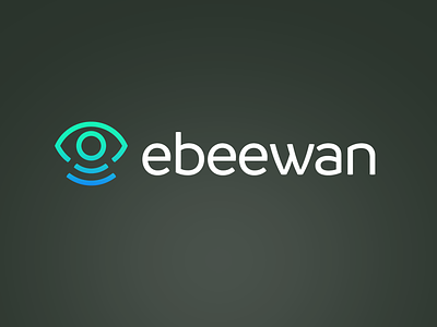 Ebeewan logo (inverted) app brand business design identity iot logo sensor wan