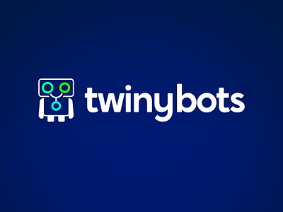 Twinybots - Social bot logo design