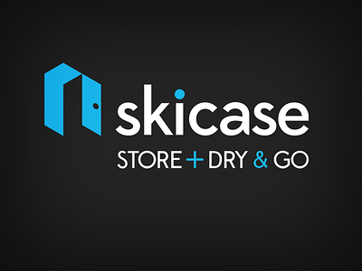 Skicase logotype blue isometric locker logo ski