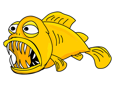 Piranha big mouth vector