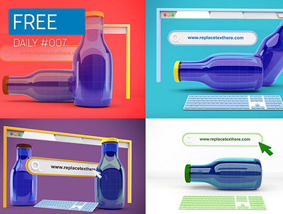 Drink Bottle Website - Daily Free Mockup #007 business download free free download freebie logo mockup psd