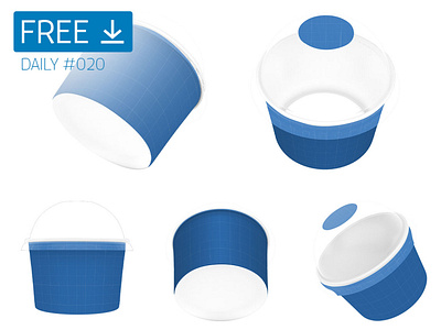 Round Ice Cream Cup - Daily Free Mockup #020